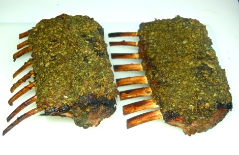 Rack of Lamb Ready For Carving