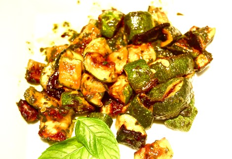 Zucchini With Basil, Mint & Honey 1