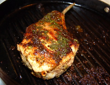 Grilled Double Veal Rib Chop