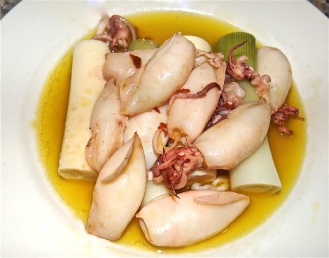 Poached Calamari.